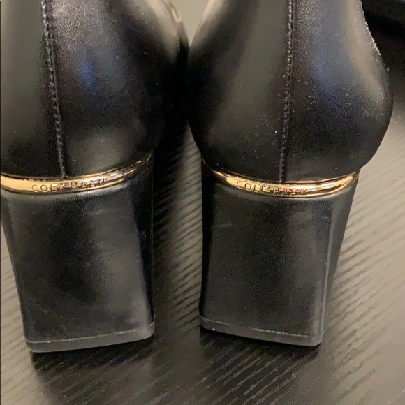 Cole Haan Black and Gold Heels - Picture 4 of 8